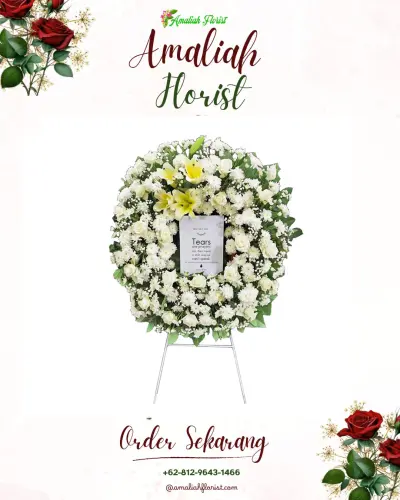 Krans Bunga Duka Cita gununganten